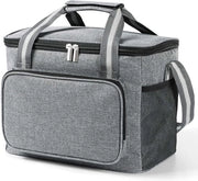 Termos - Borsa isolata per picnic - 15L - Grigio - Oxford 600D & PEVA - 4-6 ore Caldo & 6-8 ore Freddo - Impermeabile e resistente all'acqua - Costruzione a tre strati - Con cinturino per spalla
