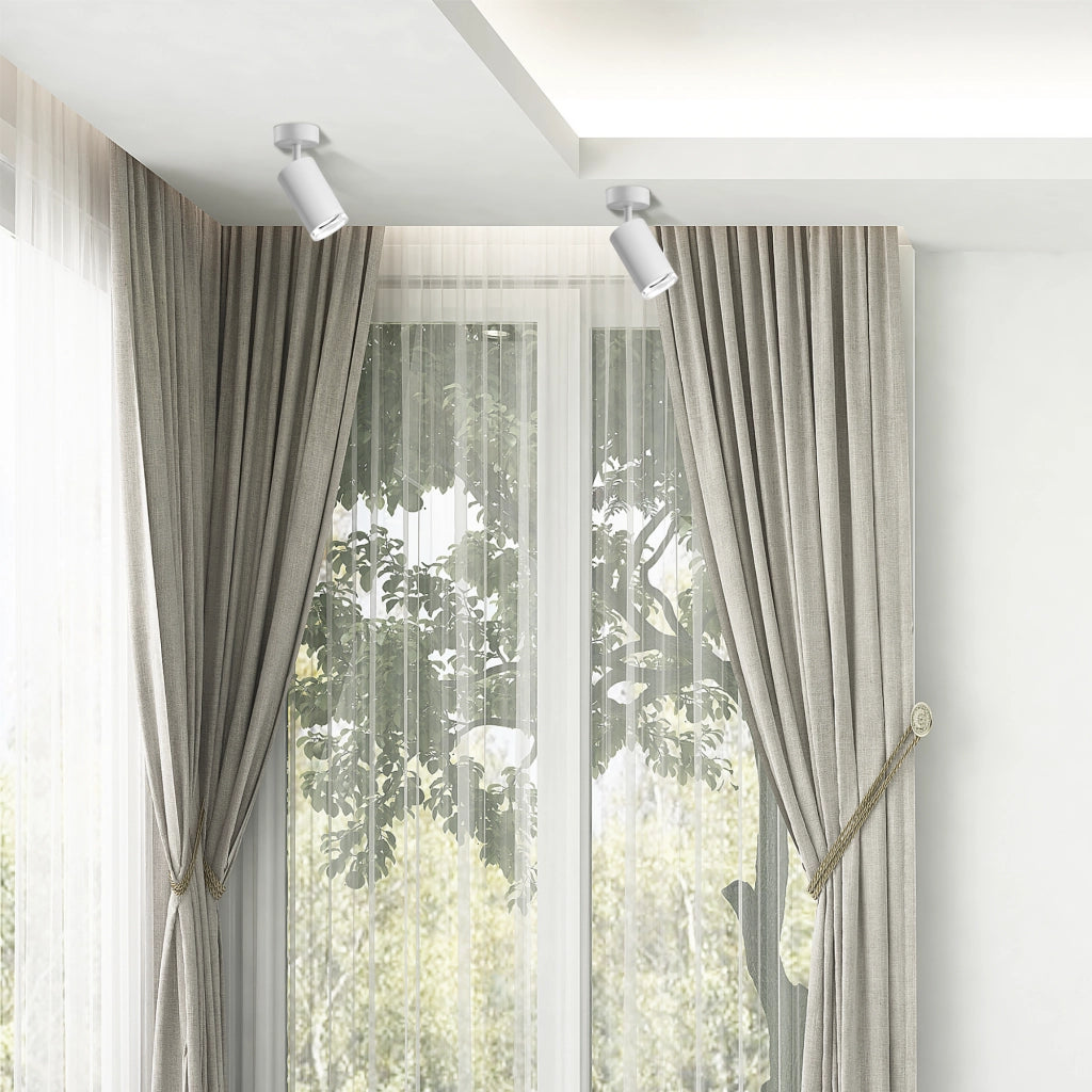 Faretto parete/soffitto orientabile bianco GU10 IP44 Polux