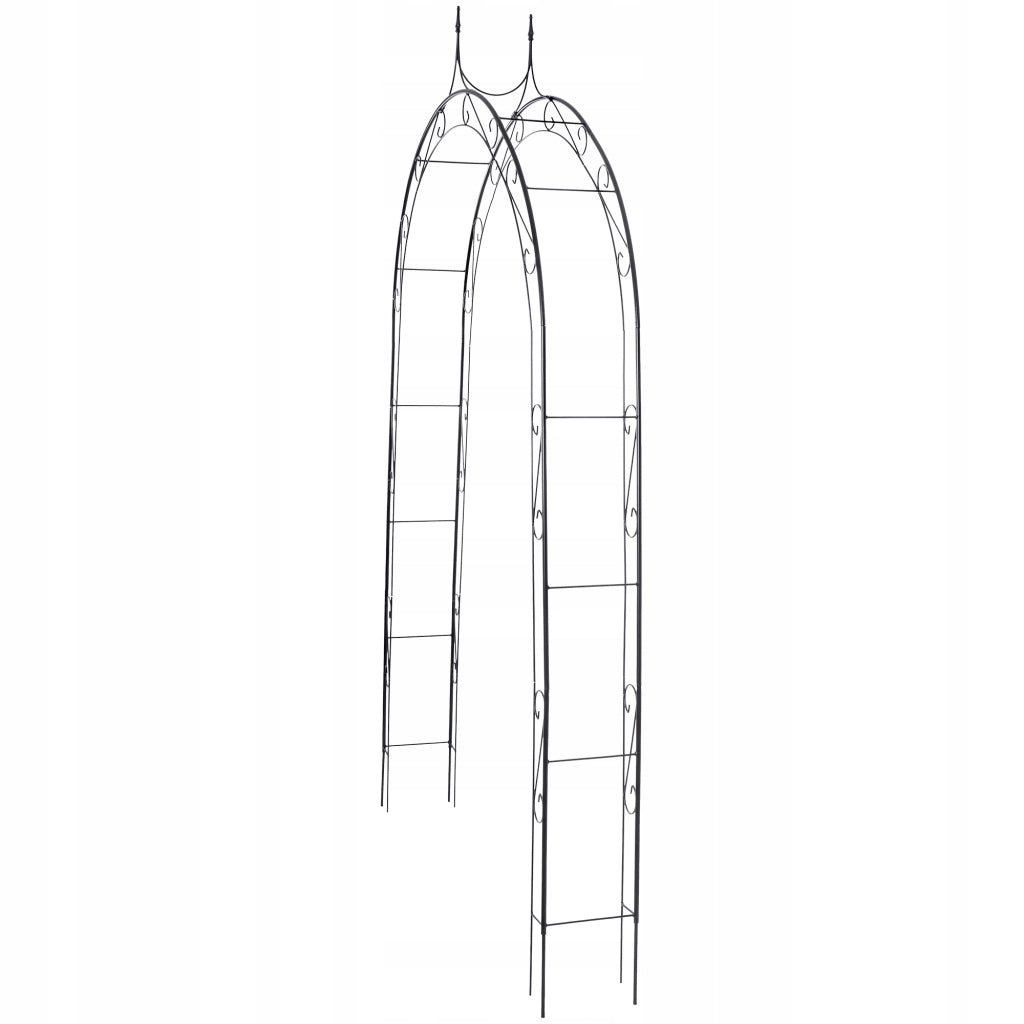 Arco da giardino in metallo KADAX per fiori, rose e piante rampicanti, supporto da 281 cm