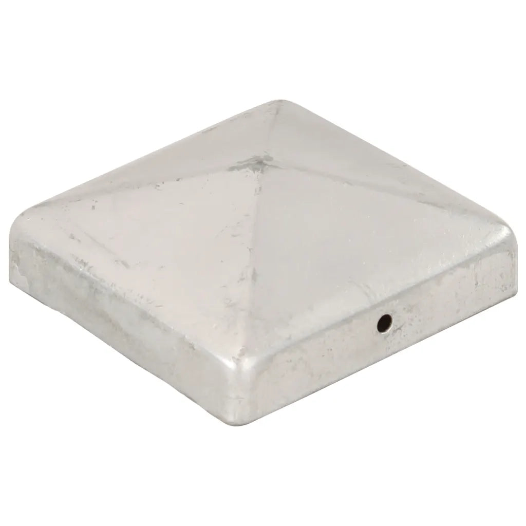 Tappi per Pali a Piramide 6 pz in Metallo Zincato 91x91 mm