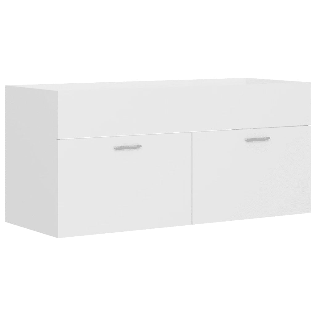 Mobile da Bagno con Lavabo Integrato Bianco in Truciolato 3070847
