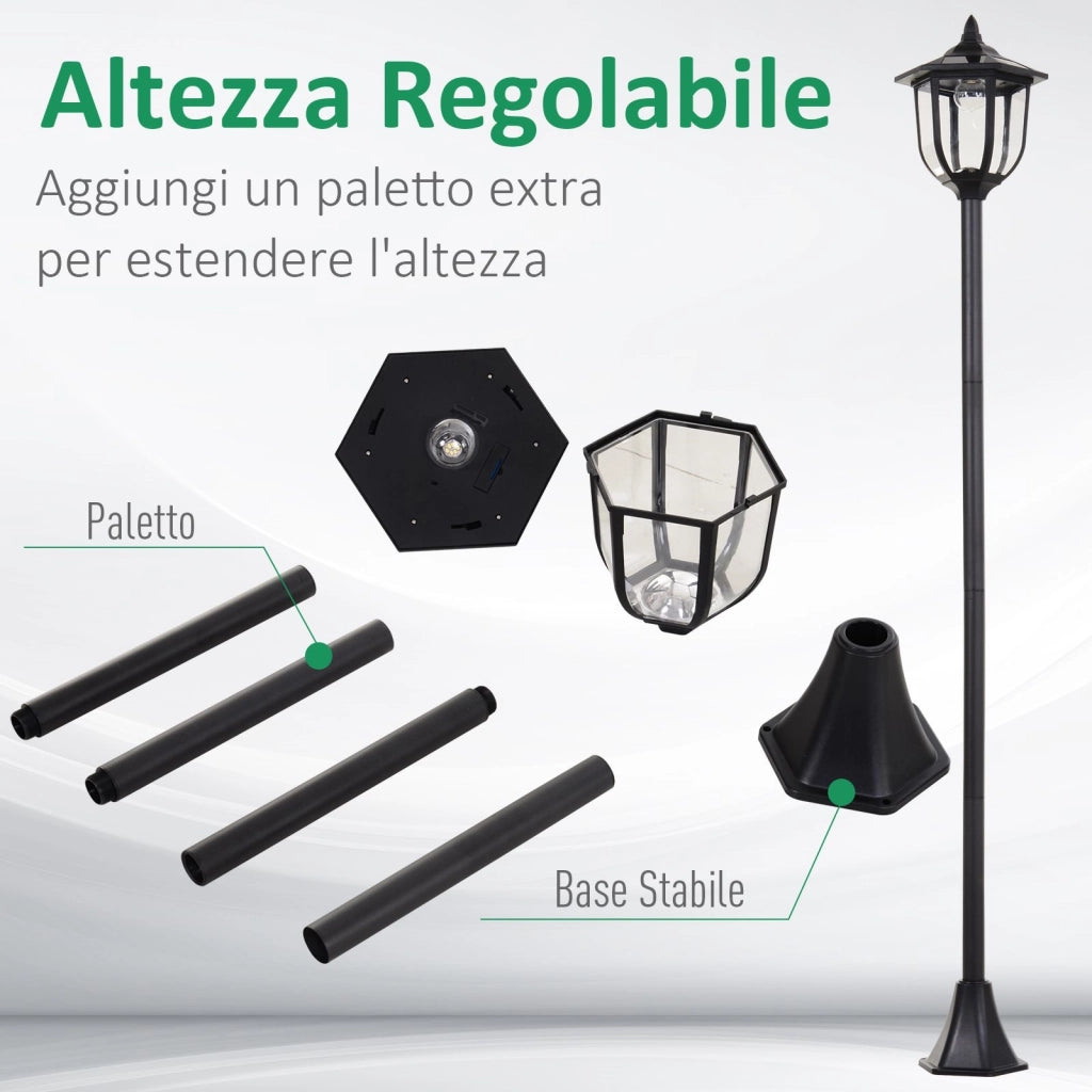 EasyComfort Lampione da Esterni con 6 Luci LED Accensione Automatica Impermeabile