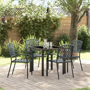 Set da Pranzo per Giardino 5 pcs Antracite