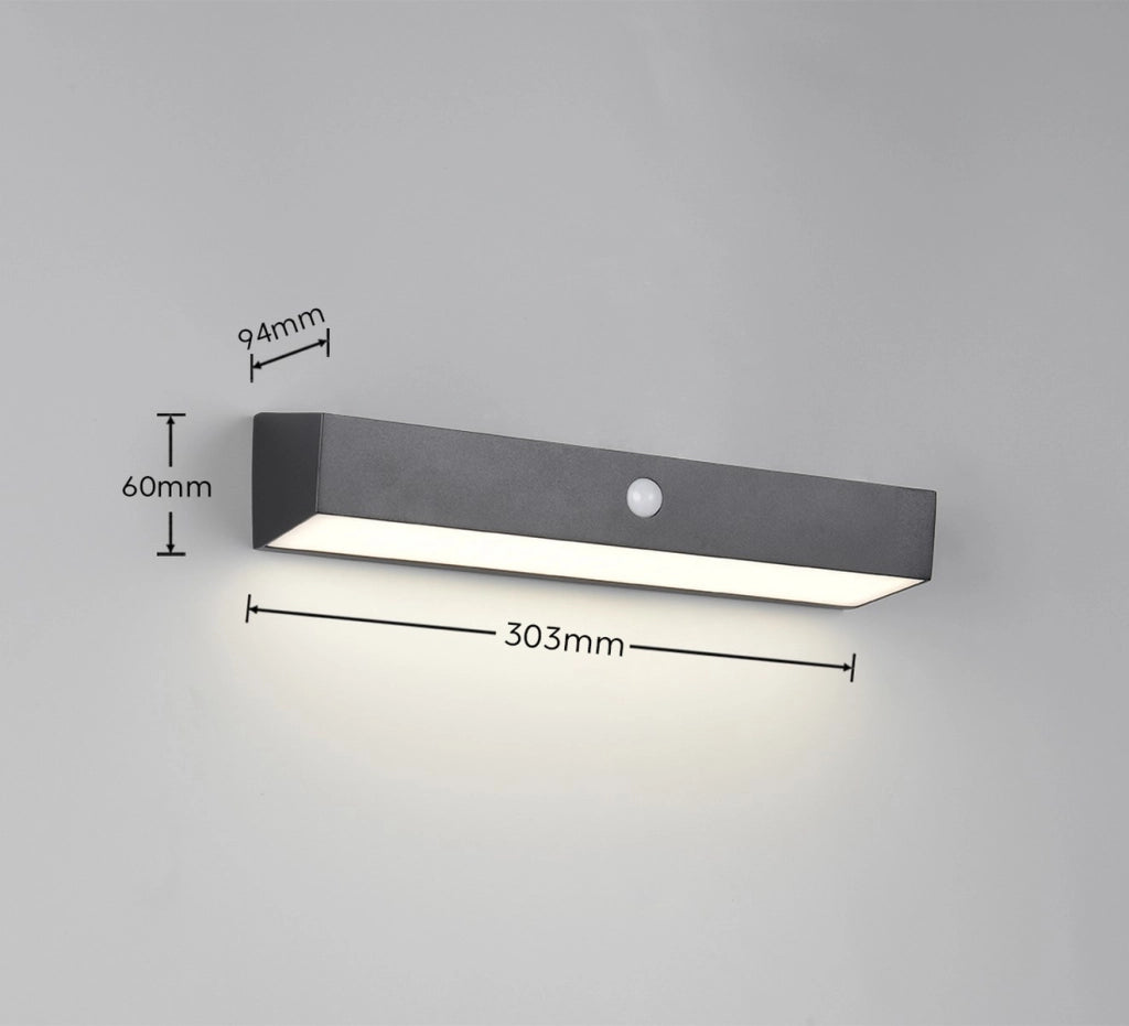 Applique da esterno LED solare nera IP44 SILVES RL