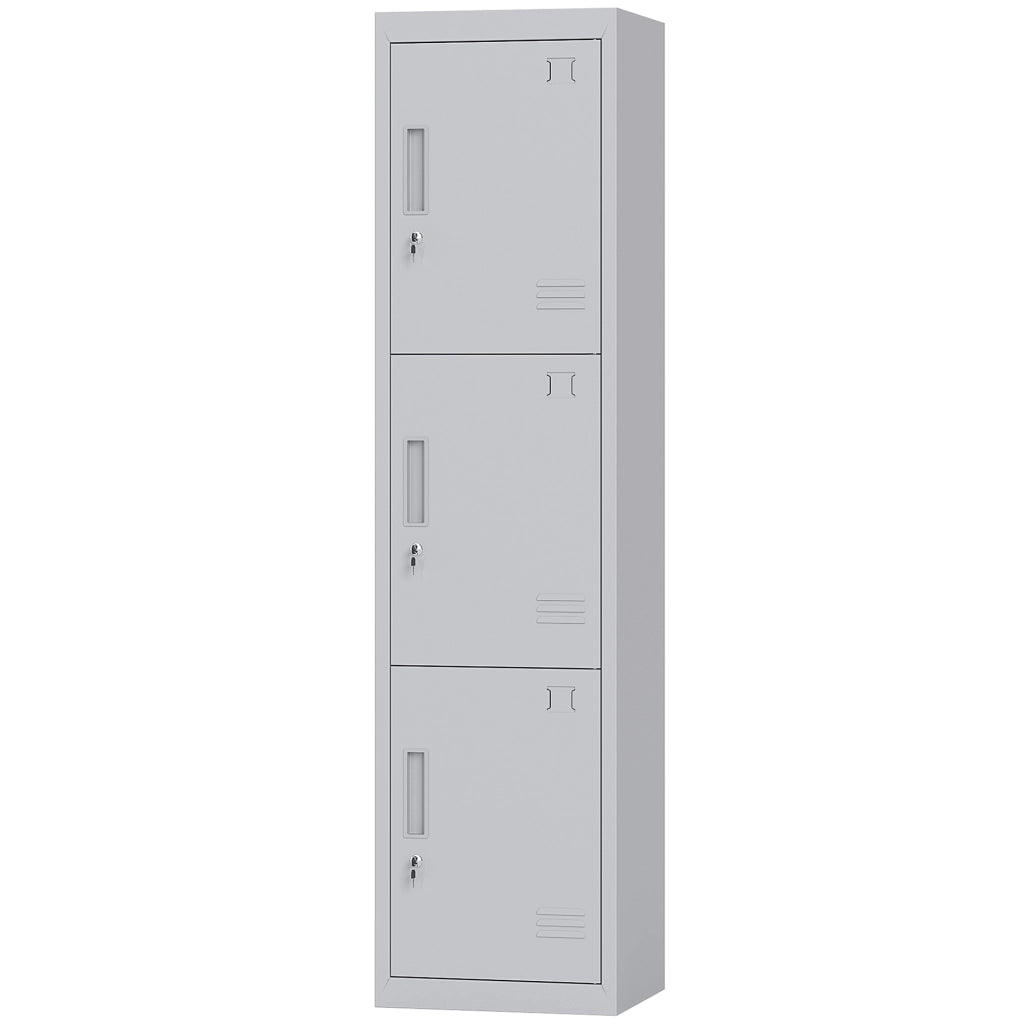 Armadio per Ufficio ¨C zephmum ¨C Grigio Chiaro, Acciaio, 45x38x180 cm