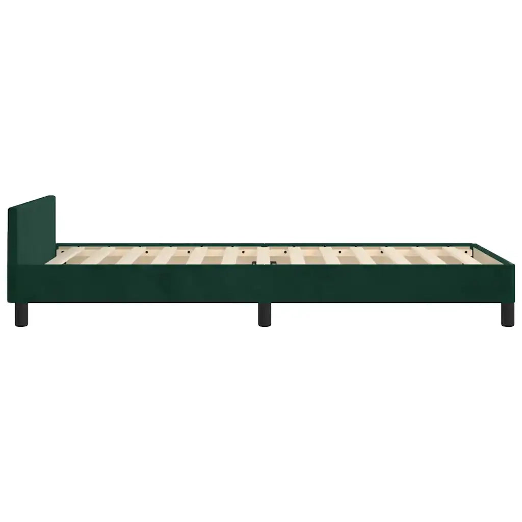 Giroletto senza Materasso-Struttura Letto Verde Scuro 80x200 cm in Velluto 772913