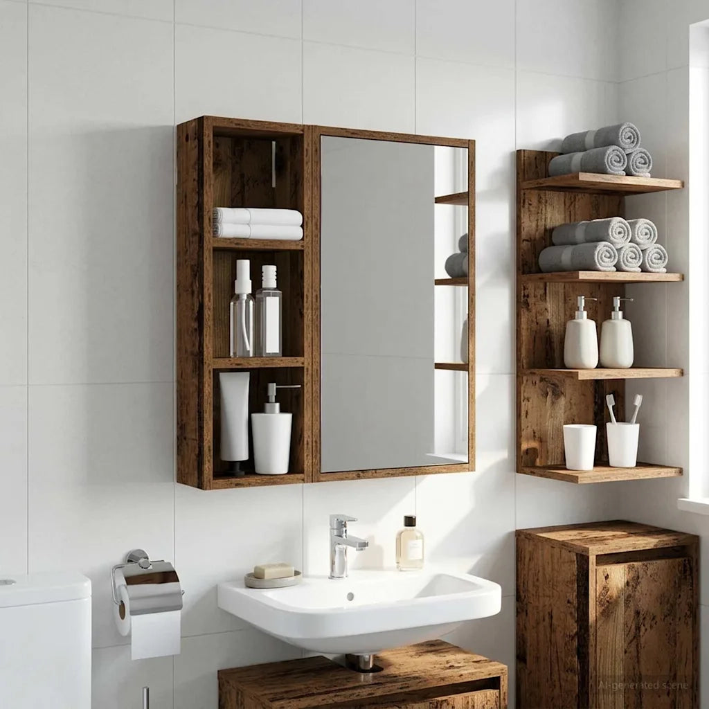 Armadio da bagno a muro Legno vecchio 20 x 10 x 60,5 cm 889293