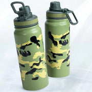 Termos 700ml BPA libero - Flacone di acqua isolato per sport - Otre metalliche impermeabili con spazzola per tazza per fitness outdoor scuola - Verde chiaro