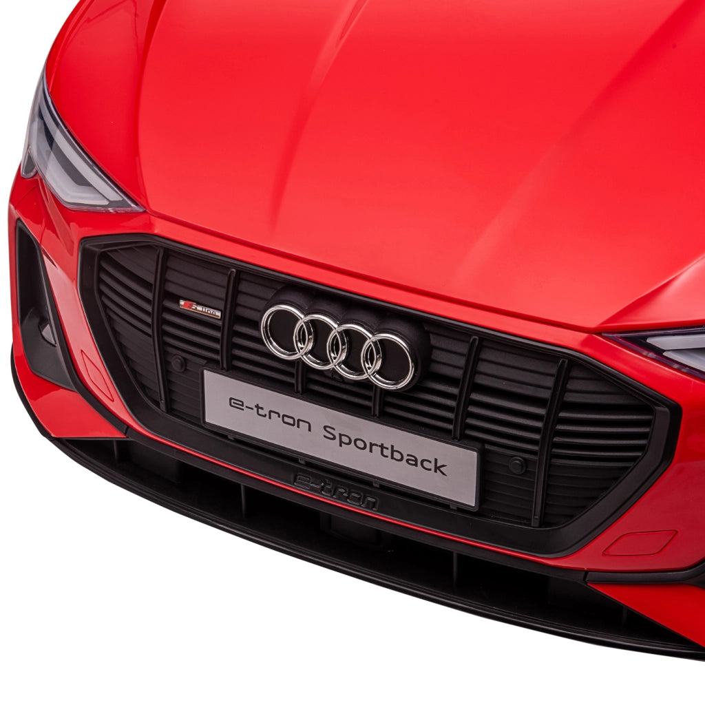 Auto elettrica per bambini con Licenza Audi e-tron Sportback ¨C zephmum ¨C Rosso, 12V, Telecomando 2.4G, Luci LED