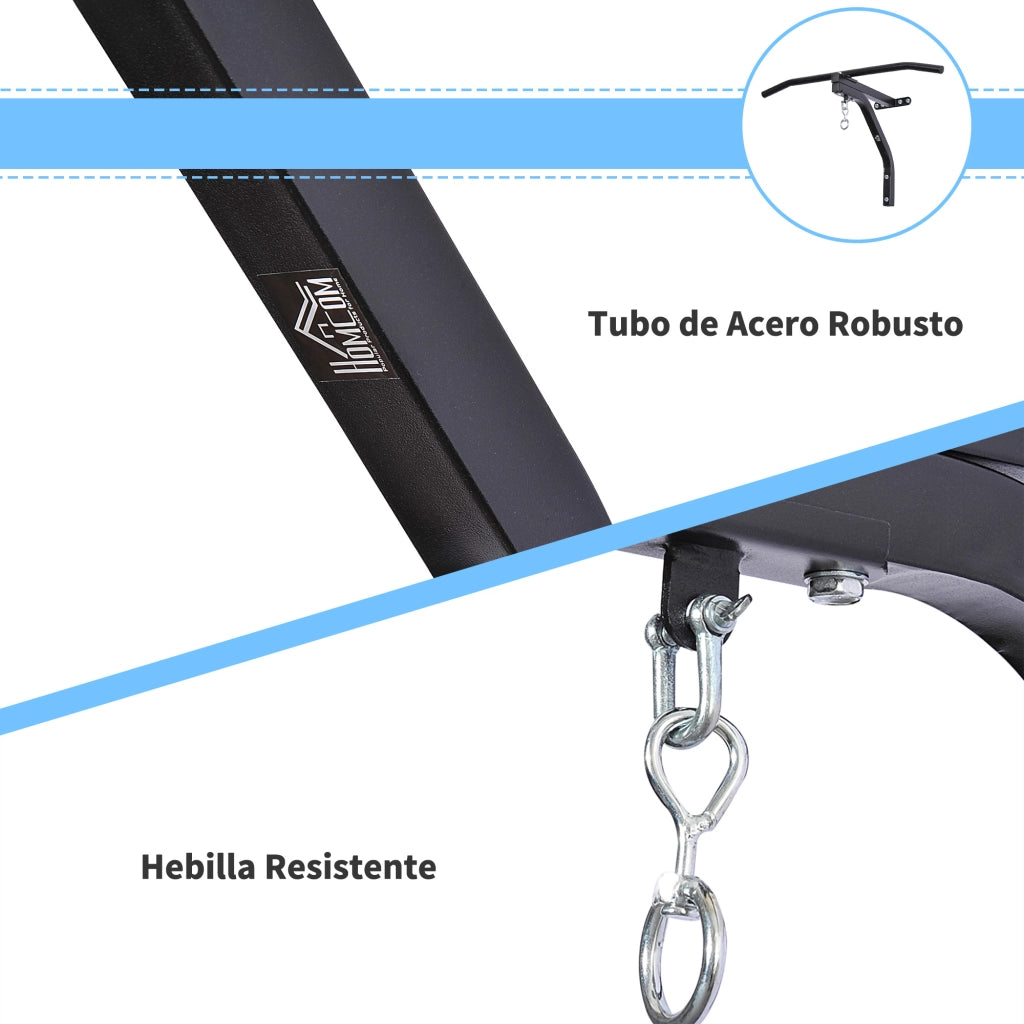 Barra per trazioni e supporto sacco da boxe ¨C Minimal ¨C Nero 93x47x51 cm