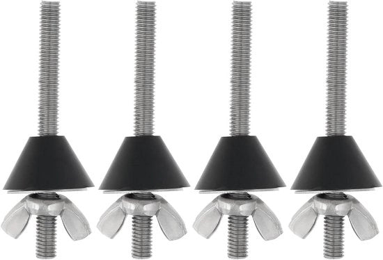 Kit di riparazione per toilette con set di 4 sospensioni in acciaio inox - Fitting antiscivolo