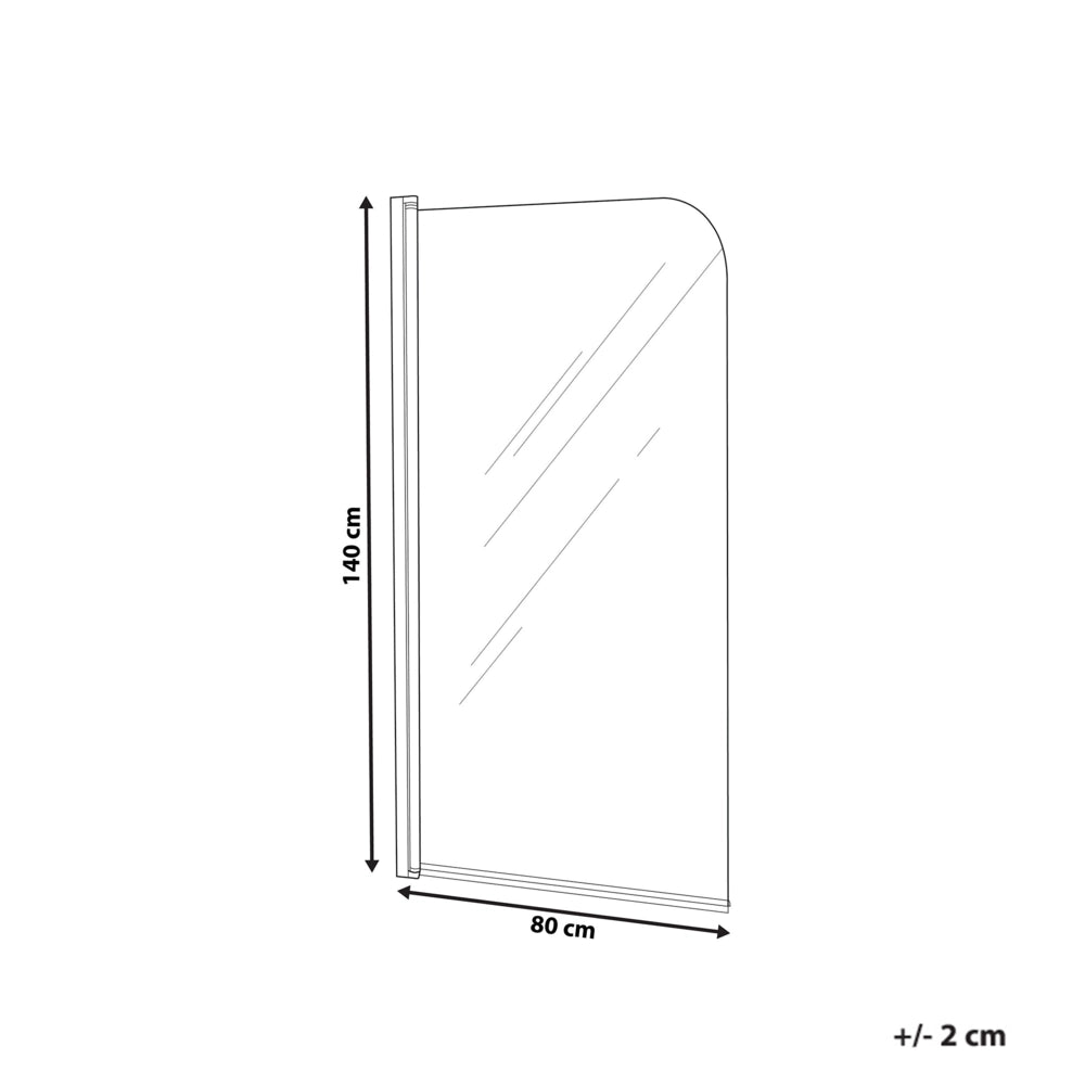Schermo Doccia Vasca Vetro Temperato Argento con Alluminio 140 x 80 cm Regolabile Minimalista