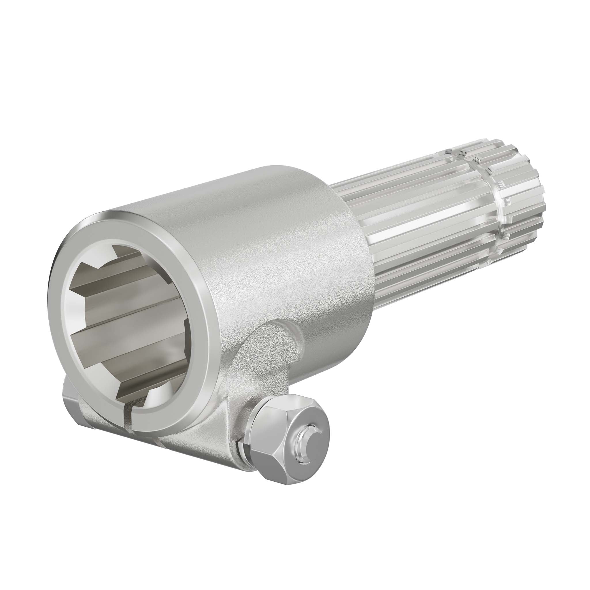 Boccola albero cardanico 175 mm Attacco albero scanalato 1 3/4" 6D Albero uscita 1 3/8" 21D Trattore