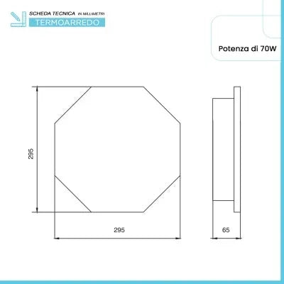 Scaldasalviette elettrico Nazca 29,5 cm bianco opaco in ceramica 70W