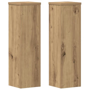 Supporti per piante | Sostegno per piante 2 pz Rovere 17x17x60 cm in Multistrato