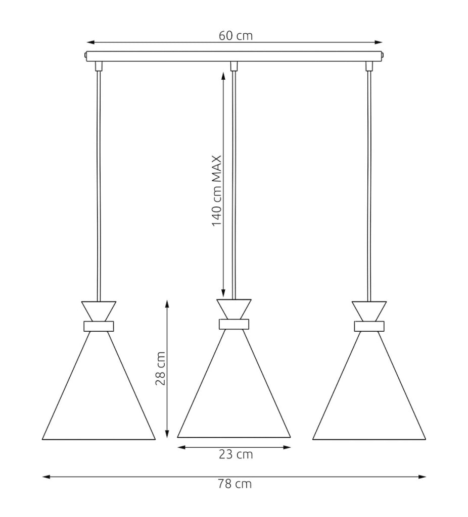 Lampada sospesa ZERO 3xE27 borgogna legno Emibig