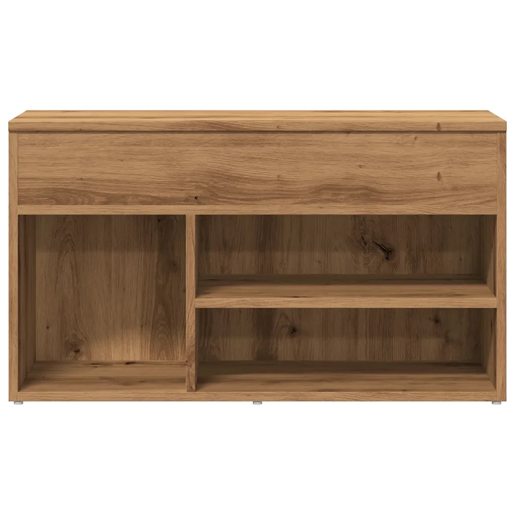 Scarpiera Rovere Artigianale 80x30x45 cm in Legno Multistrato