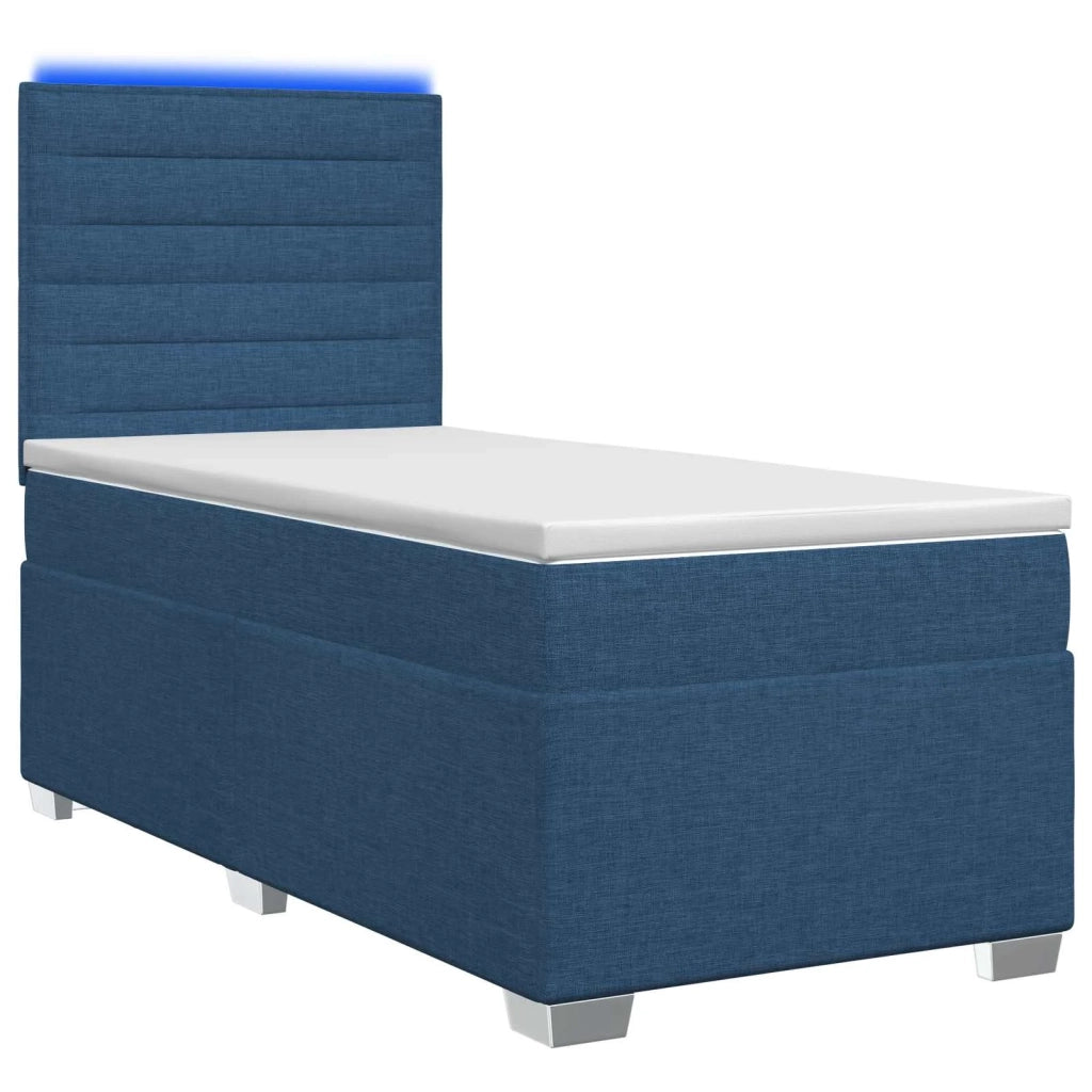 Letto box spring con materasso Blu 80 x 200 cm Tessuto 3454739