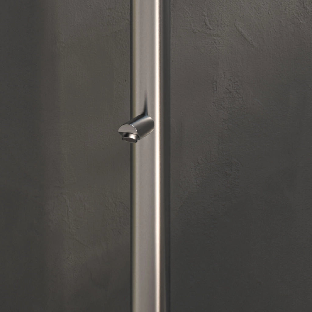 SINED Doccia Esterna Inox Satinato in Acciaio 316L 244 cm di Altezza 6 cm di Diametro Con Sistema Cbox Ideale per Ambienti Marini e Piscine Modello Olbia