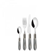 OPTICAL Ghiera Argento Anticato, Posate Set 24 Pz, Scatola