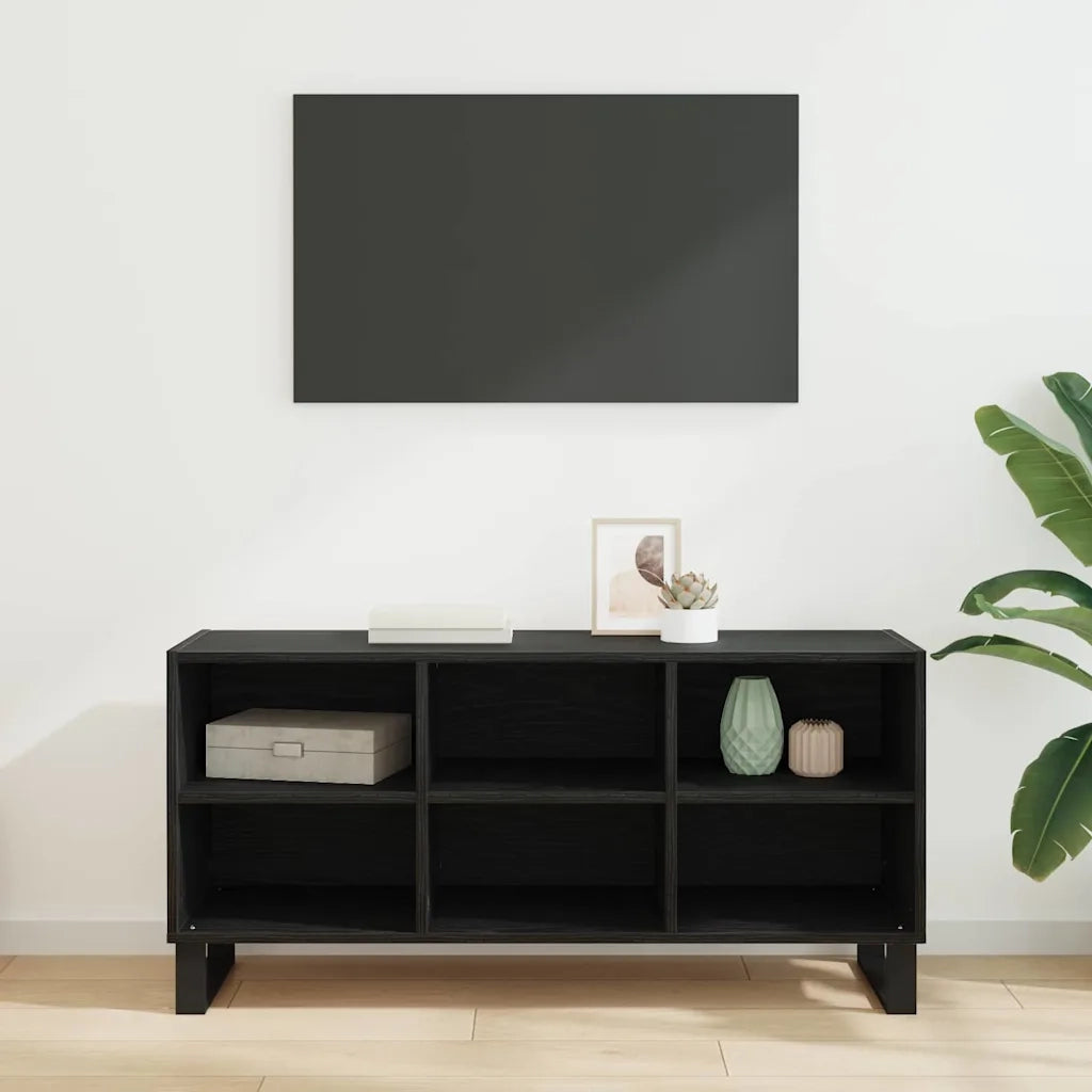 Mobile TV 103,5 x 30 x 50 cm Rovere Nero Legno ingegnerizzato 881928