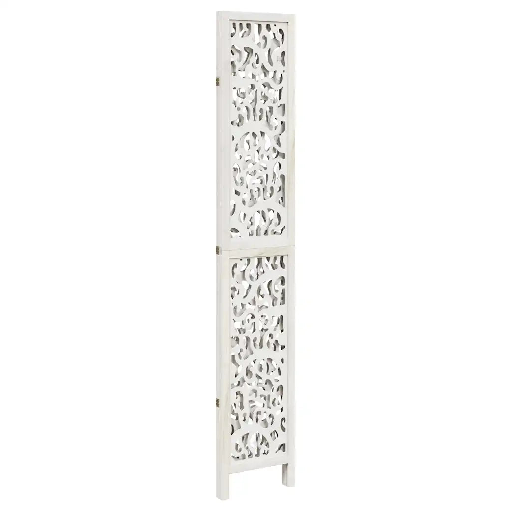 Divisorio Ambienti | Divider per stanze | Paravento 3Pannelli Bianco Legno Massello di Paulownia