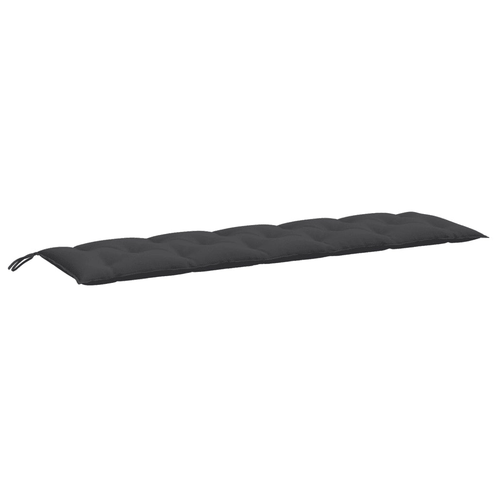 Cuscini Panca Giardino 2pz Antracite MÃ©lange 180x50x7cm Tessuto