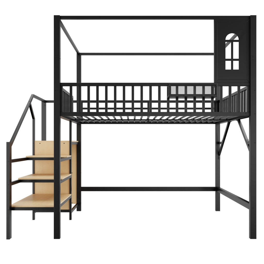 Letto a soppalco in metallo ¨C Minimal ¨C 140x200 cm