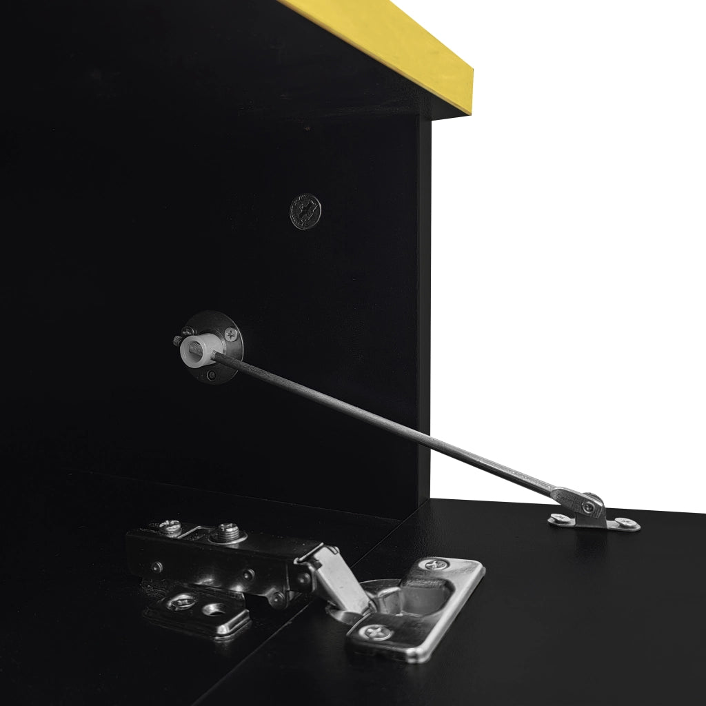 TAVOLINO DA SALOTTO 90x50 cm Nero Lucido in truciolare con LED 16 colori