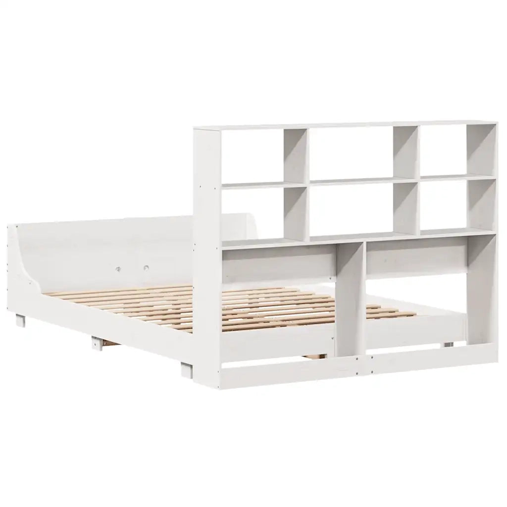 Letto senza Materasso Bianco 140x190 cm Legno Massello di Pino 3323702