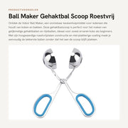 Fabbricatore di Polpette di Carne - In Acciaio Inossidabile - Manico Antiscivolo - Senza Klebstoffe - Sostenibile - Progettazione Ergonomica - Dimensione L - Fabbricatore di Polpette di Carne