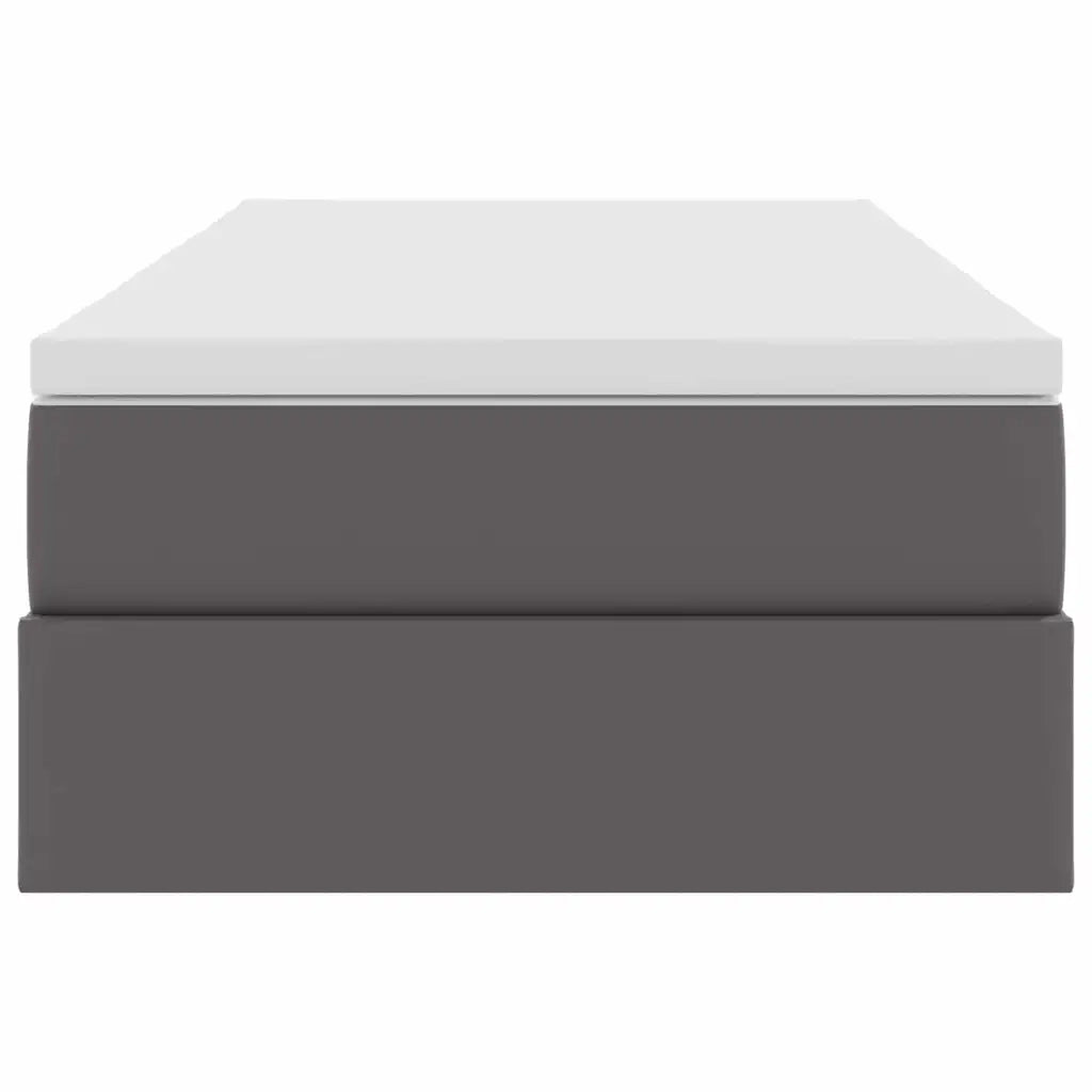 Letto con contenitore e materasso Grigio 90 x 190 cm