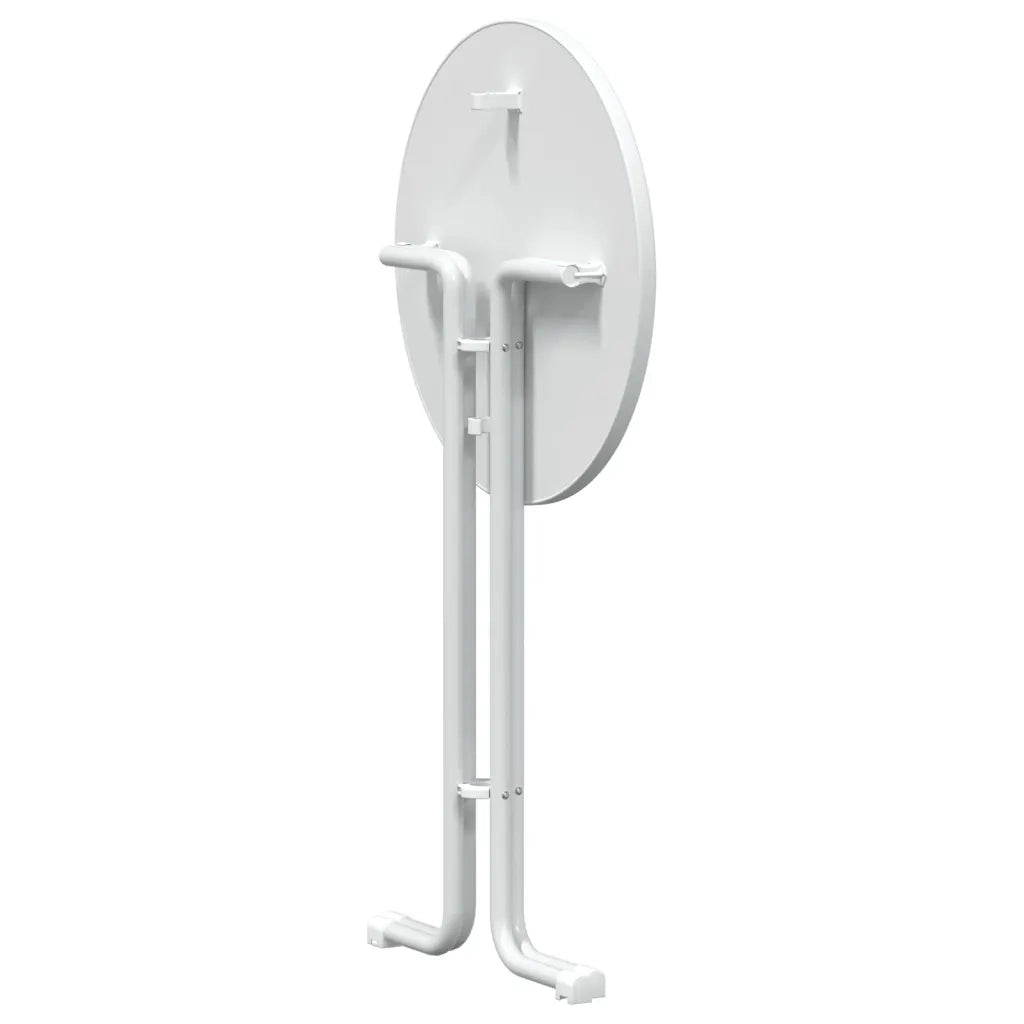 Tavolo da Bar Bianco Ø70x110 cm Legno Multistrato e Acciaio 4008302