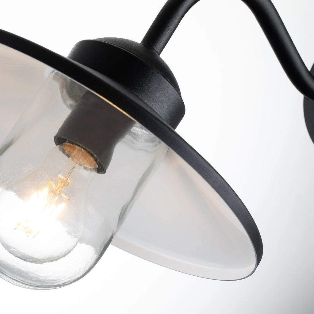 Applique esterna con sensore nera E27 60W Klampenborg Elstead