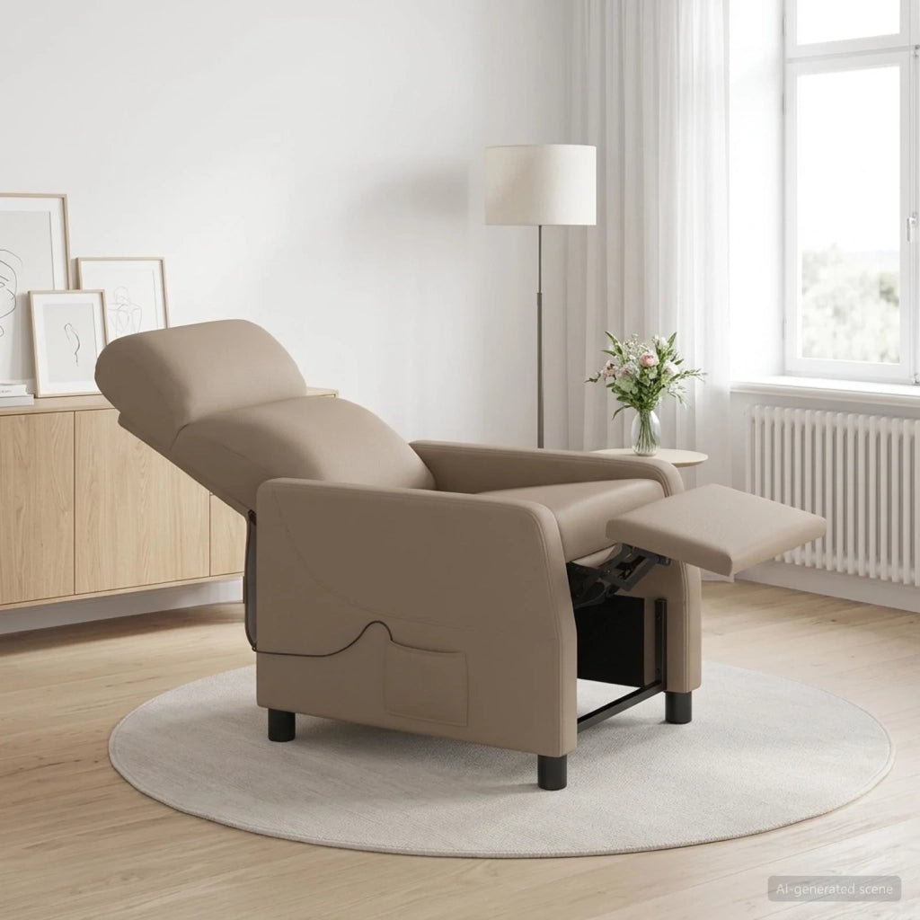 Divano Sedia-Poltrona Massaggiante Cappuccino Similpelle 987770