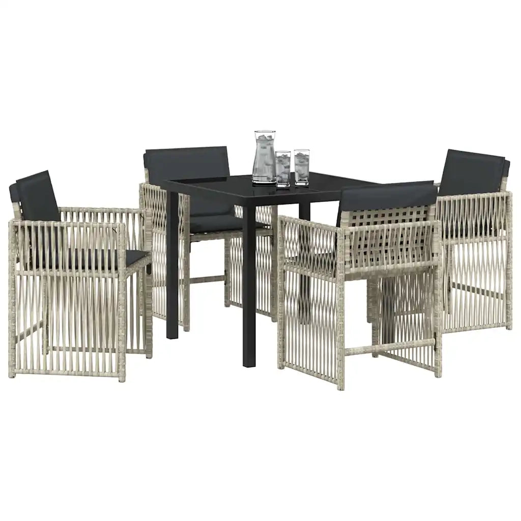 Set da Pranzo per Giardino 5 pcs Grigio chiaro 3380665