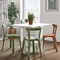 Tavolo Pieghevole Salvaspazio 130x76x73,4 cm in MDF Artemio Bianco