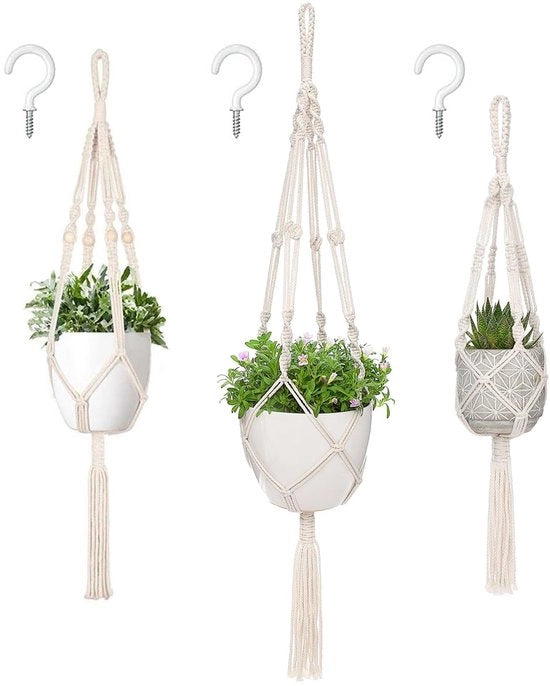 Cordicelle per Piante da Appendere - Decorazione Casa Boho - Set da 3