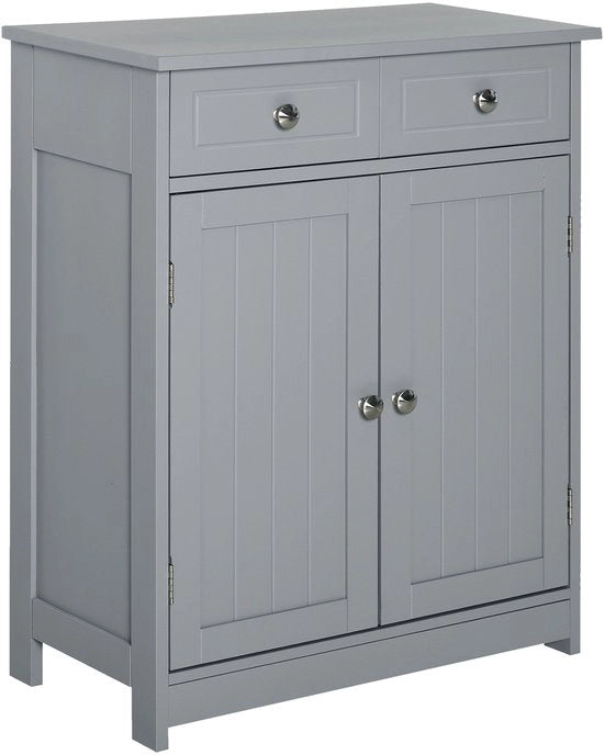 Cassettone - Grigio - 2 Porte - 2 Comparti - MDF