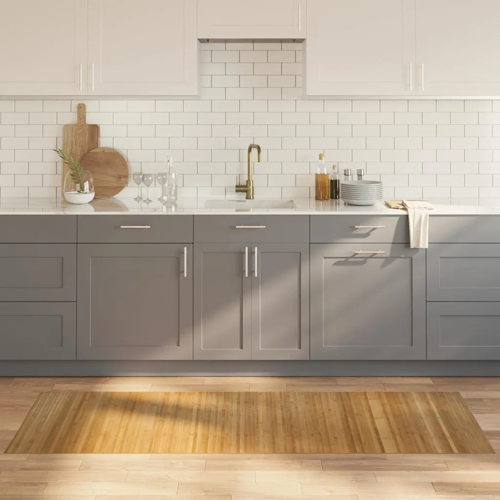 Tappeto Rettangolare Natura 70x200 cm in Bambù 376745