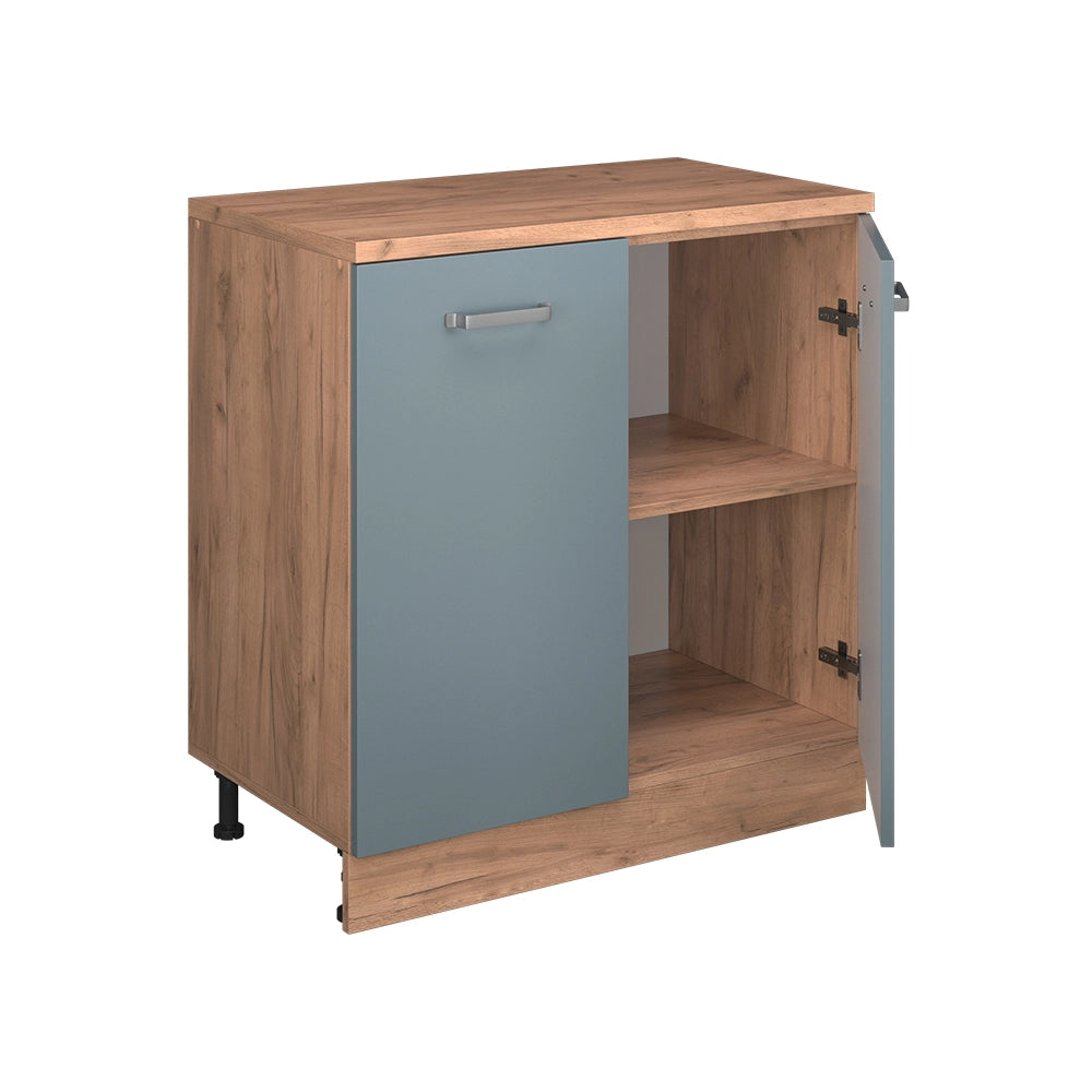 Mobile per mansarda Rion Grigio-blu/Rovere dorato 80 x 83.8 cm senza inclinazione con 2 ante Vicco