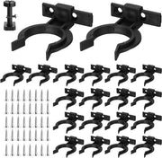 Clips per Kickboard Premium - 20 pezzi - Clips per Plint di Cucina - Clips per Pannello Bagno - Clips per Cassetti - Viti - Nero - Adatta a diametri 32-42mm