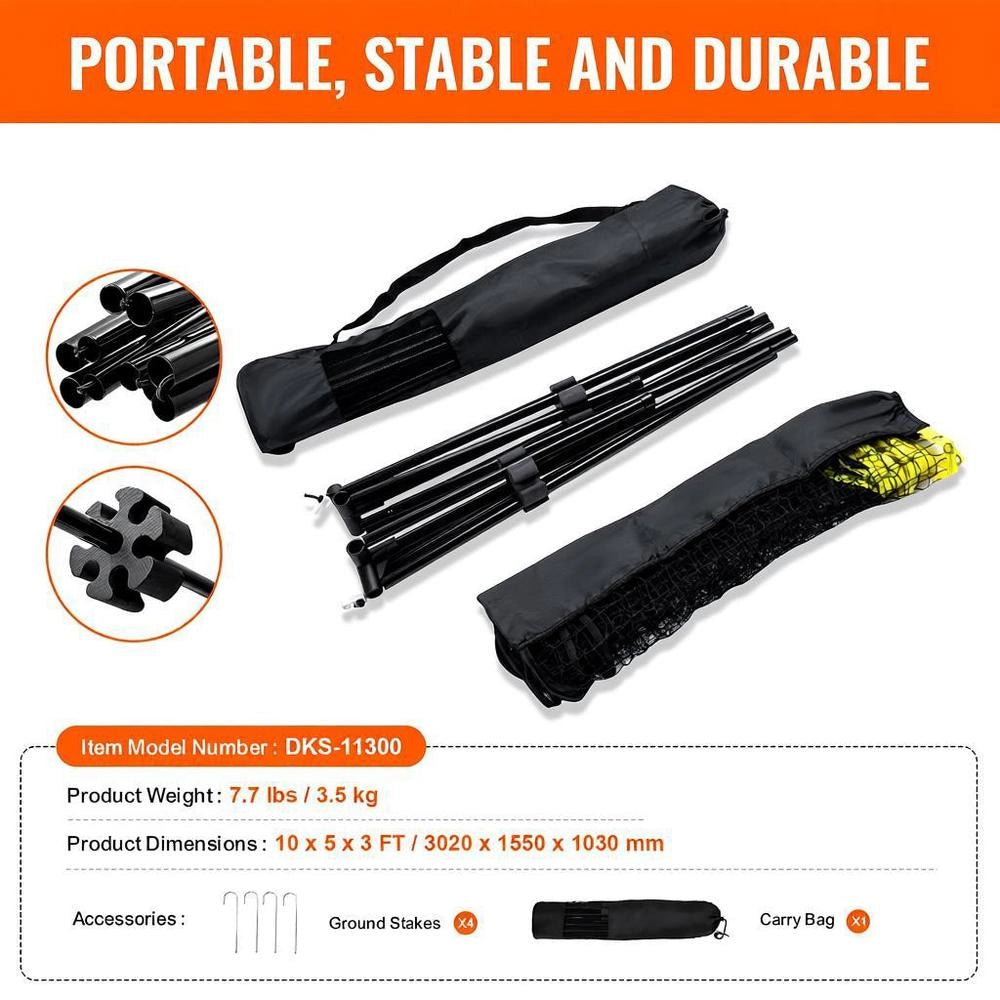 3m Badminton Net Set Outdoor Portable Volleyball Pickleball Tennis Net