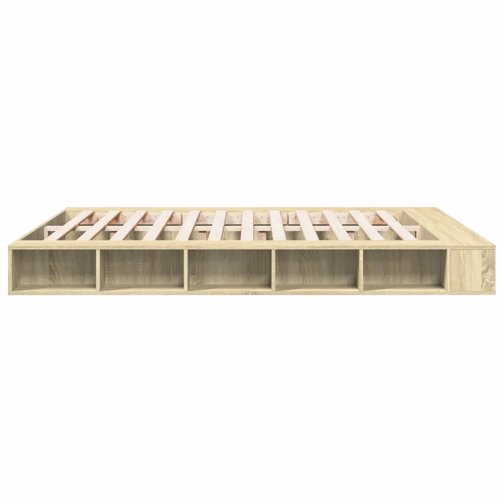 Giroletto-Struttura Letto Rovere Sonoma 200x200 cm in Legno Multistrato 793717