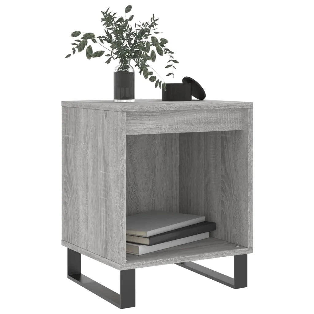 Comodini 2pz-Set di 2 Tavolino da notte Grigio Sonoma 40x35x50 cm in Legno Multistrato 677807