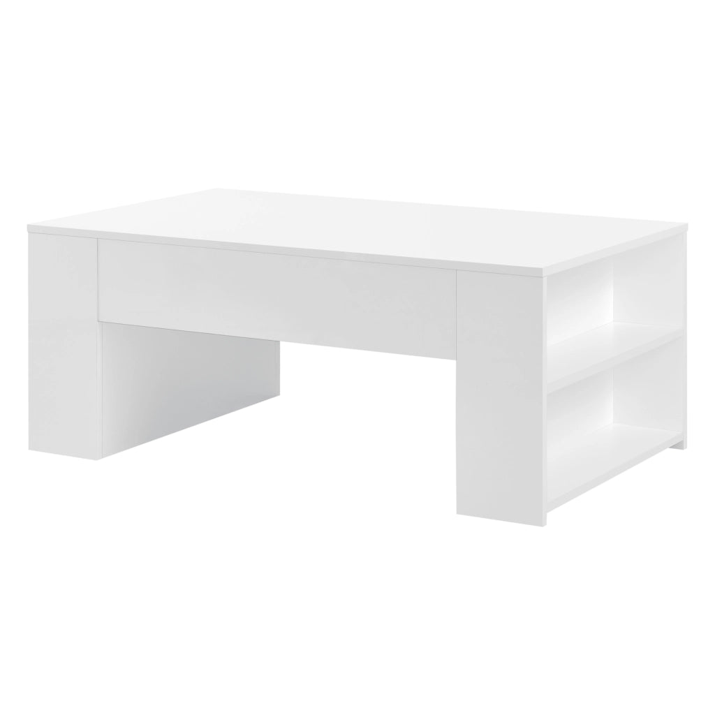 Tavolino da caffè/da Divano 42 x 100 x 60 cm Tavolo Basso da Salotto/Soggiorno in Forma Rettangolare con 2 Scomparti