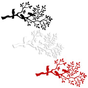 RAMOSCELLO - Adesivo murale wall sticker in vinile 55x115 cm Colore: Rosso