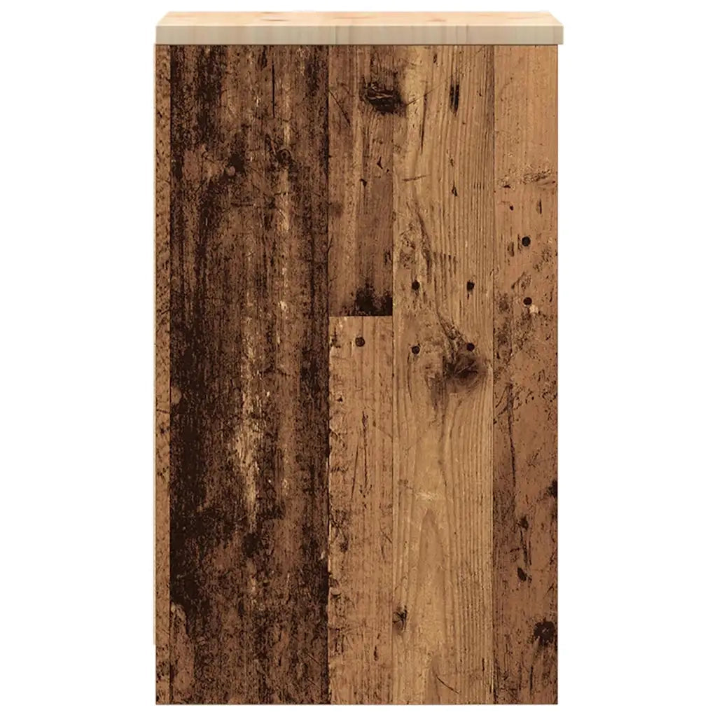 Armadietto per Garage in Legno Vecchio 30x51x85 cm CFW1800190
