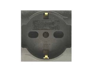 PRESA SICUREZZA SCHUKO TRIVALENTE ONDA- - 2 poli+terra 10/16 SCHUKO c/sicurezza (7748.I) - 3 pezzi MARLANVIL