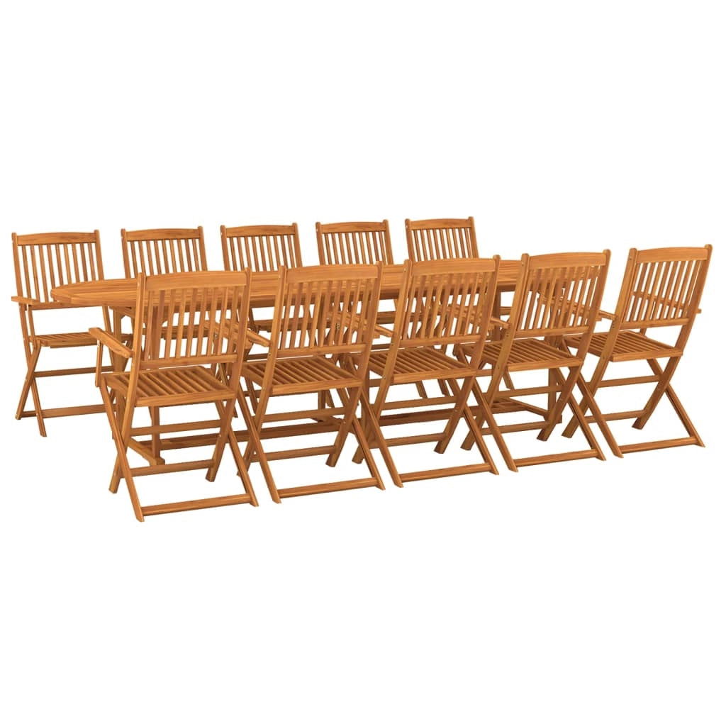 Set da pranzo da giardino da 11 pezzi in legno massello di acacia 02_0014737